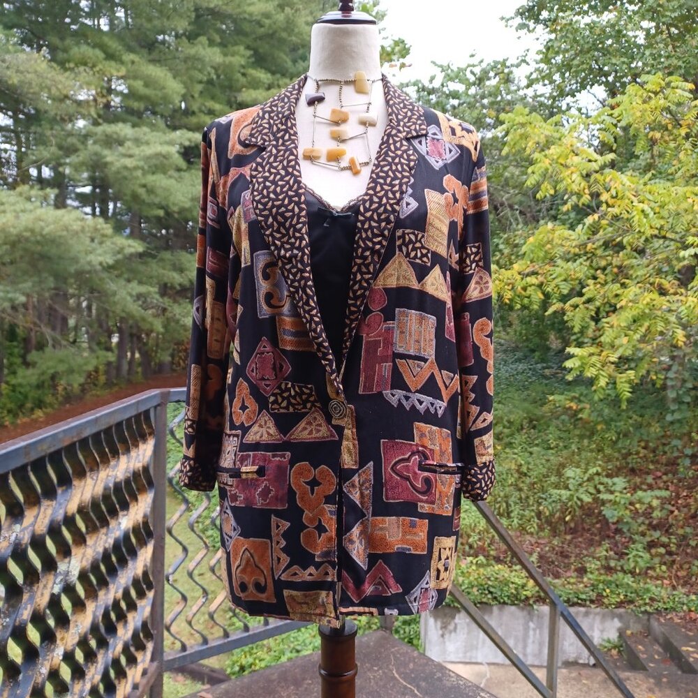 90s Vintage Lightweight Loose Fit Blazer, S/M